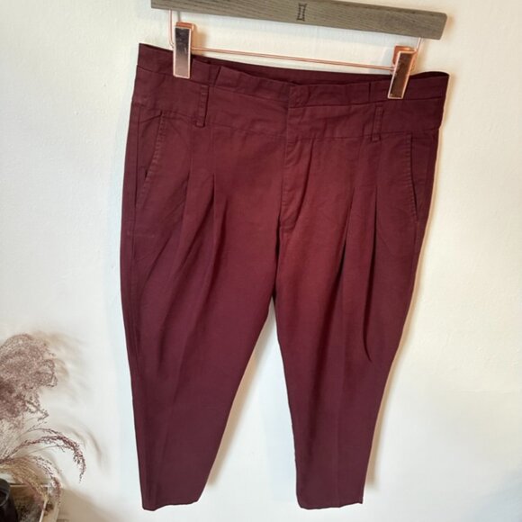 audrey 3+1 dark red women's tapered dress pants - Picture 3 of 8